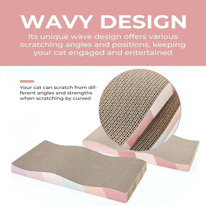 Durable Wear-resistant Multi-shaped Corrugated Cardboard Cat Scratcher Board Indoor Cat Grinding Claw Interactive Play Toy