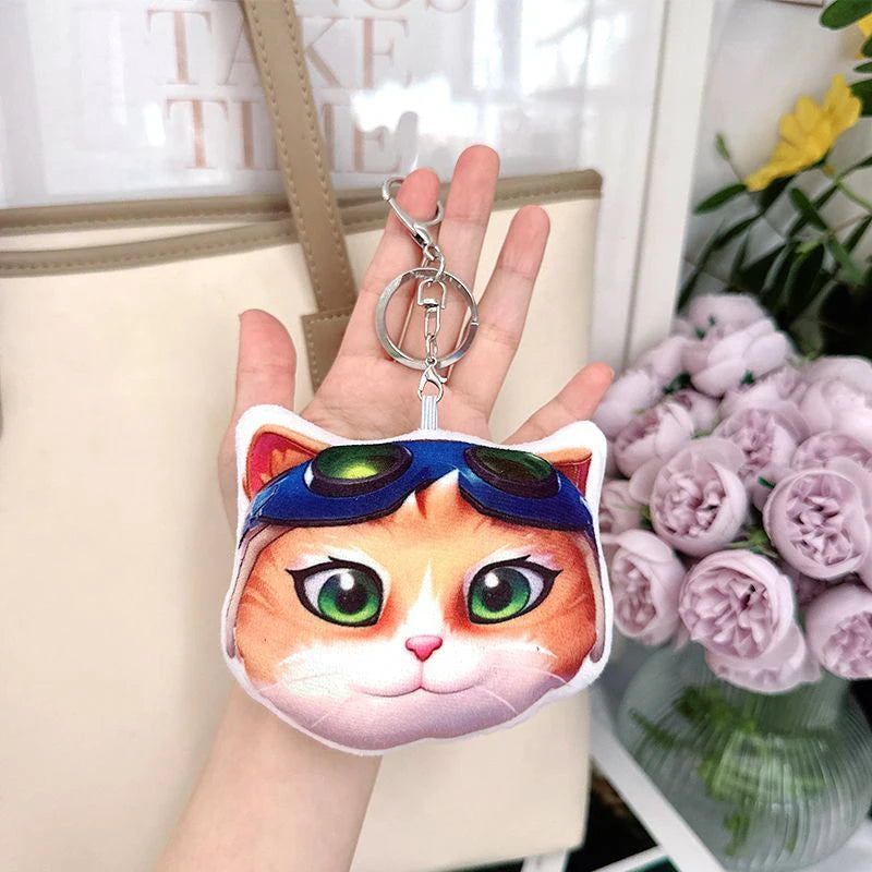 10cm Cute Pressing Can Make Sound Cosplay Overwatch 2 Jetpack Cat Plush Toys Keychain Anime Game Plushie Doll Bag Pendant Decor