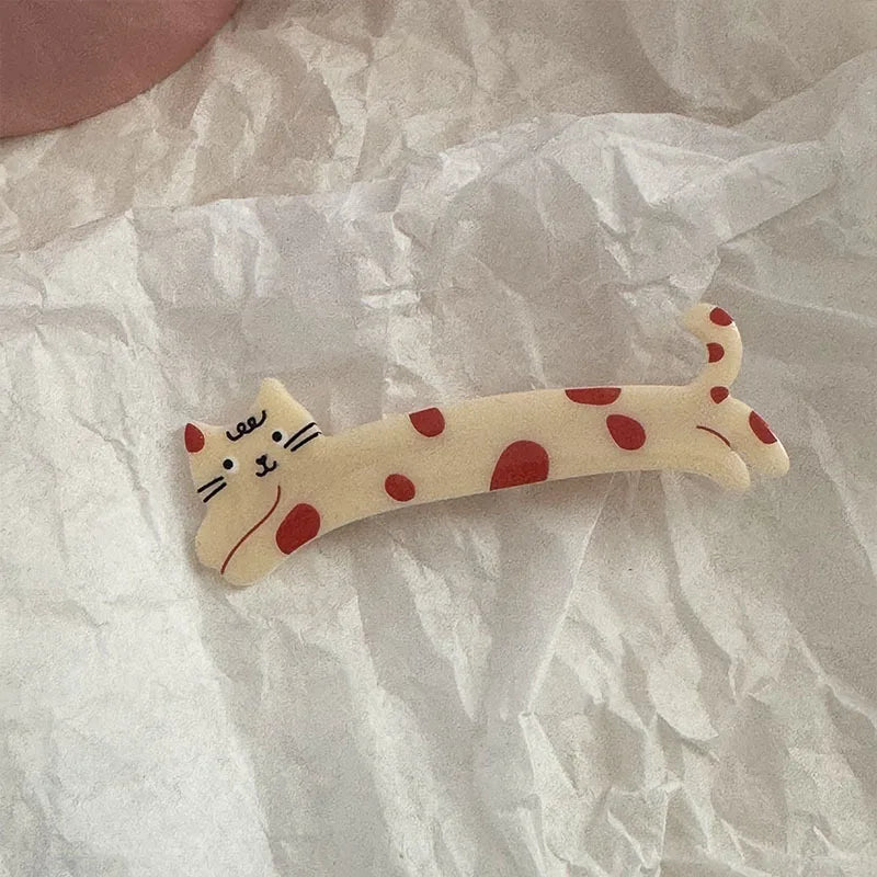 Cute long cat duckbill hair clip sweet girl heart bangs clip new Japanese and Korean cartoon headwear hair accessories for women