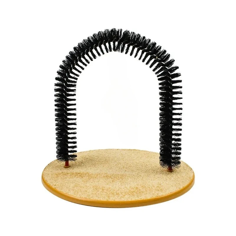 Arch Cat Self Groomer Brush, Cat Rubbing Massager Arch Door, Cat Scratching Pad Pet Hair Remover Grooming Toy