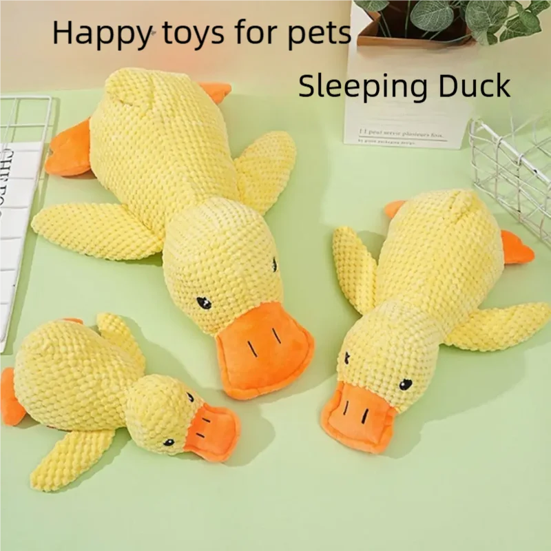 1/3PCS Things For Dogs Accessories Dog Supplies Calming Duck Squeaky Plush Toy Luxury Sleep Aid Durable Puppy Companion Pet