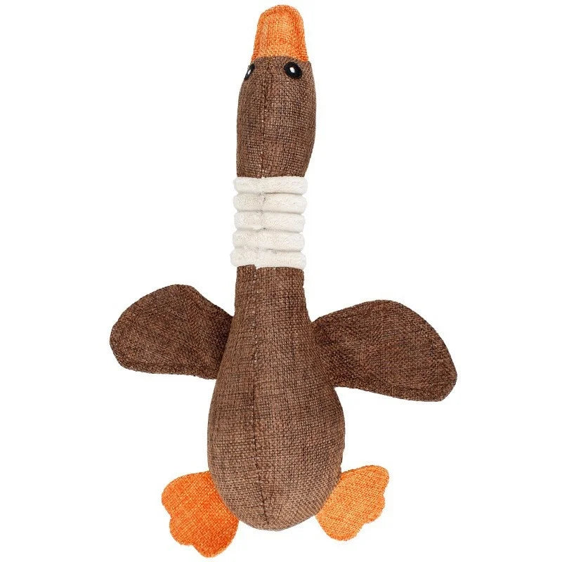 Cartoon Plush Pet Dog Toy Bite Resistant Decompression Duck Piglet Elephant Shapes with Cute Sounds for Cats And Dogs