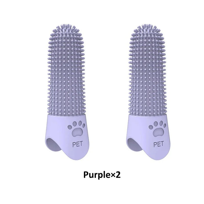 2/5Pcs Pet Soft Silicone Cleaning Toothbrush  Nail Brush Finger Brush Cat Dog Tooth Brush Dog Teeth Cleaning Tool Pet Products