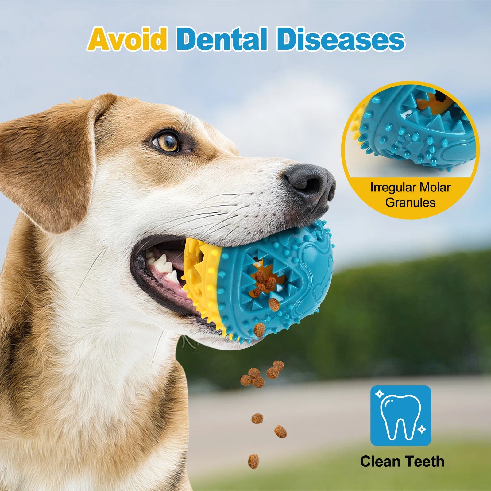 Dog Chew Toys Leaking Food Balls Grinding Teeth Sound Ball Toys Anti Bite Interactive Training Cleaning Teeth Toys Pet Products