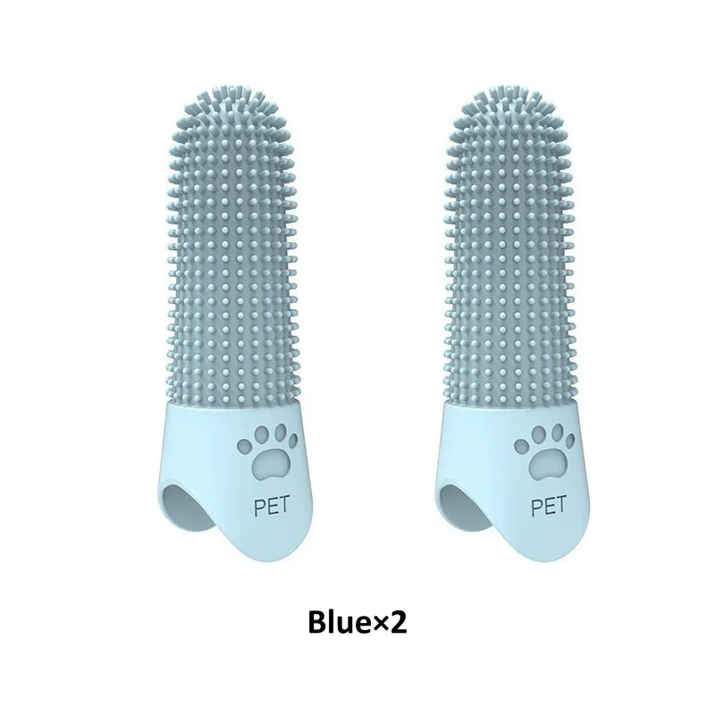 2/5Pcs Pet Soft Silicone Cleaning Toothbrush  Nail Brush Finger Brush Cat Dog Tooth Brush Dog Teeth Cleaning Tool Pet Products