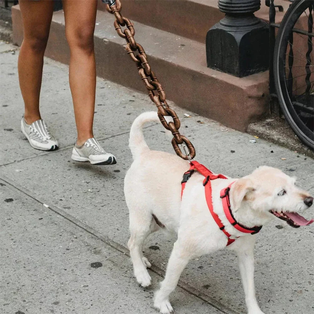 Portable Pet Plastic Dog Chain Lightweight Simulation Life-Like Multipurpose Dog Ropees For Large Medium Small Pet Accessories