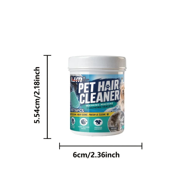 Pet Hair Laundry Cleaner Effervescent Tablets Washing Machine Hair Remover Fast Dissolving Cleaner For Cat Dog Households
