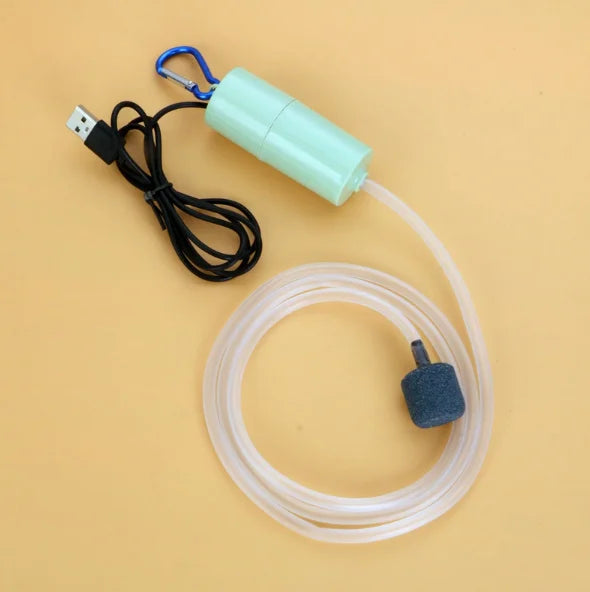 Oxygen Pump USB Portable Fish Tank Fish Aquarium Supplies Small Oxygen Pump Ultra-Quiet Fishing Aerator