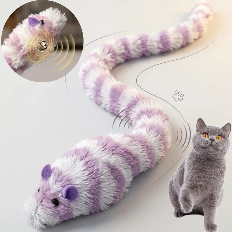 Interactive Plush Mouse Cat Toy Squeaky Imitation Mice Bite Resistant Kitten Toy Self-Entertainment Game Cat Toy Supplies