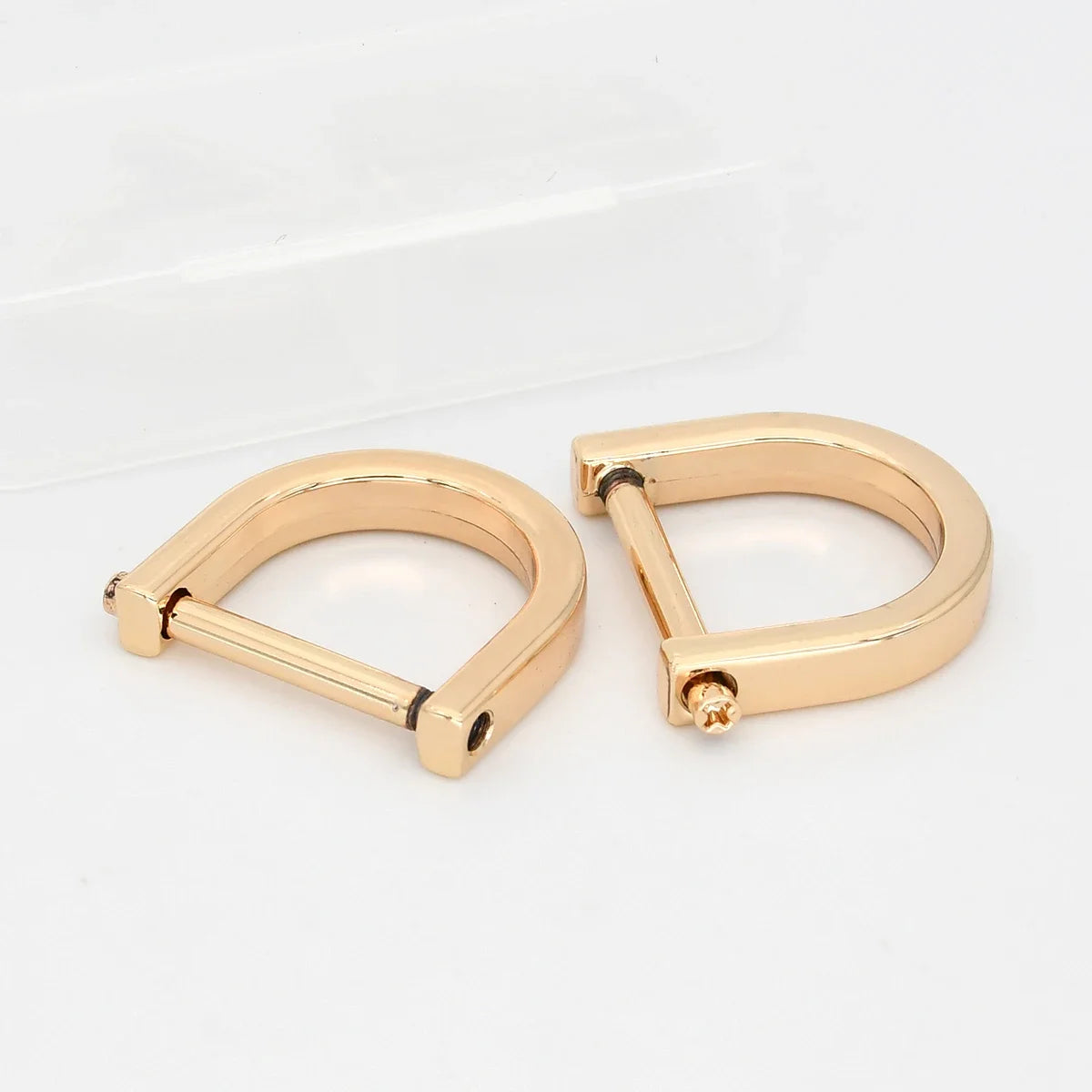 2pcs Metal D Ring Detachable Dee Rins Buckle Removable Shackle Clasp for Leather Craft Bag Strap Parts Pet Collar Accessories