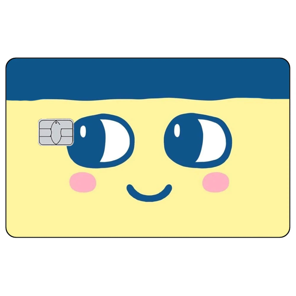 Cute Cartoon Mametchi Credit Card Skin Sticker Electronic Pet Matte Stickers for VISA Cards and Other IC Magnetic Cards Decal
