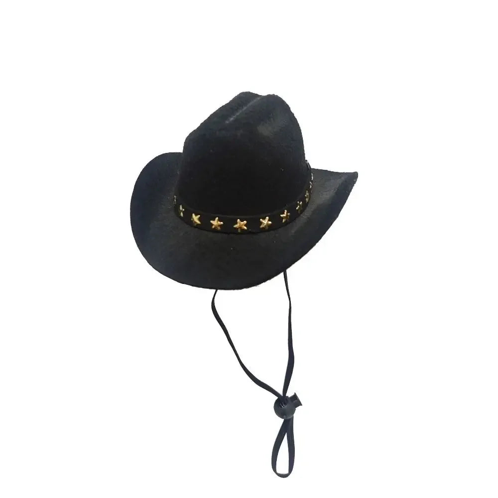 British Pet Dog Hat Star Cowboy Hat Pet Supplies Adjustable Dog Costume Top Hat Headwear Pet Hat Dogs Caps Pet Sun Hats for Cats