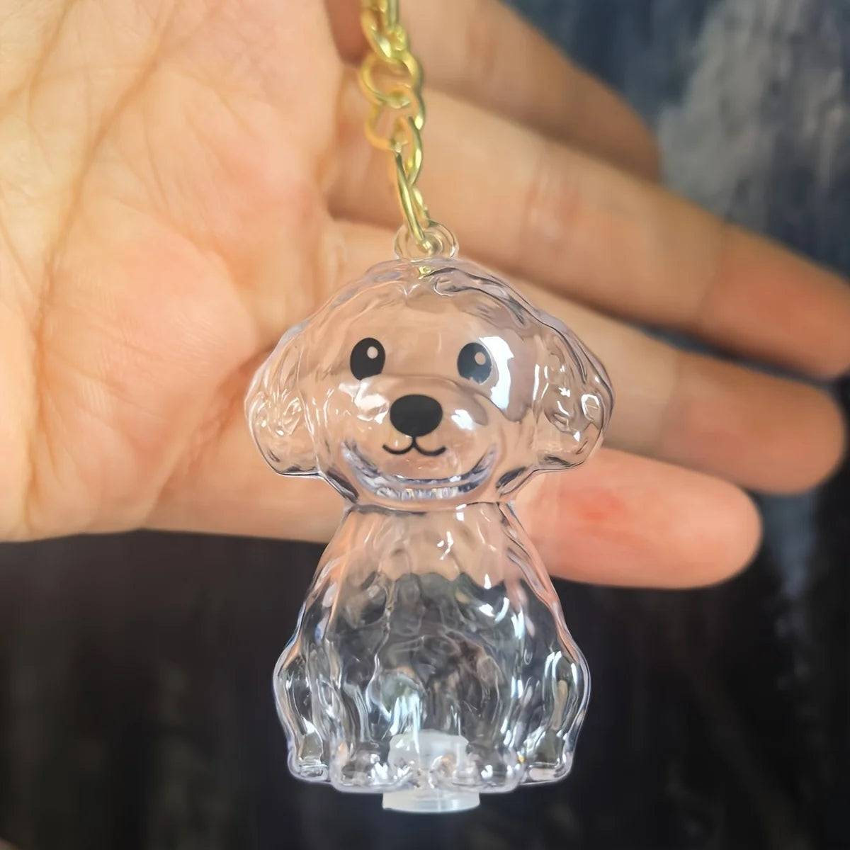 Clear Pet Hair Memorial Capsule DIY Dog Fur Keepsake Pendant for Keychain Puppy Hair Storage Container for Pet Lovers Gift