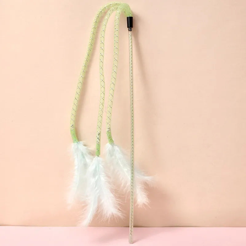 Cat Toy Self Hi Feather Toys for Cats Playing Stick Bite Resistant Cat Toys Interactive Funny Cats Toy with Bell Pet Products