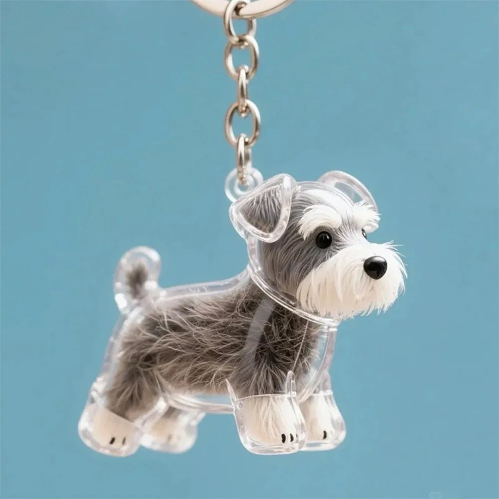 Dog Hair Storage Pendant Cute Keychain Bag Pendant Couple Car Key Chains Jewelry Souvenir Collection Gift Decoration Accessories