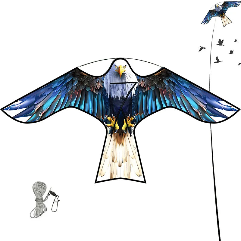 Outdoor Toys 47 Inch  Bird Scaring Eagle Kite  Without Rod Good Flying For Garden/Orchard/ Farm