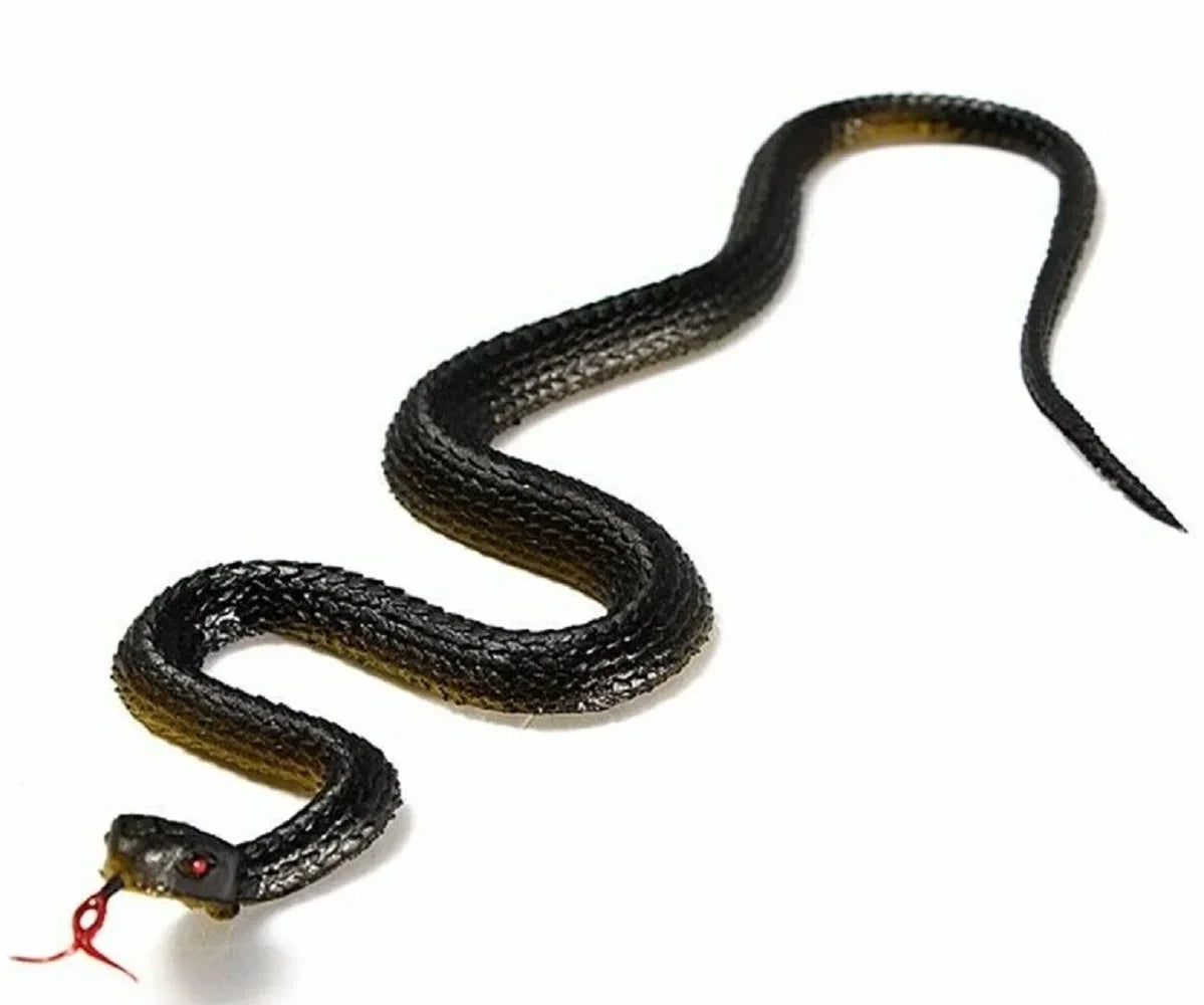 Fake Rubber Snake Toy, 45cm Realistic Prank Trick Toy With Tongue Stick Out, Perfect For Garden Decor, Birds Deterrent