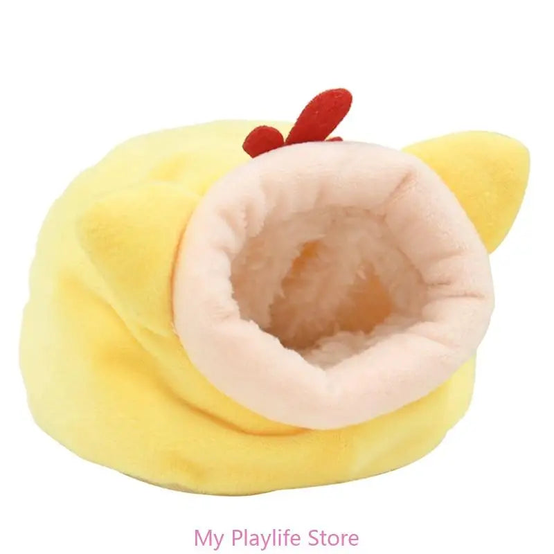 Hamster Nest Winter Warm Small Pet Cage Sleep Bed for Guinea Pigs Hedgehog Cage Accessories 4XFE