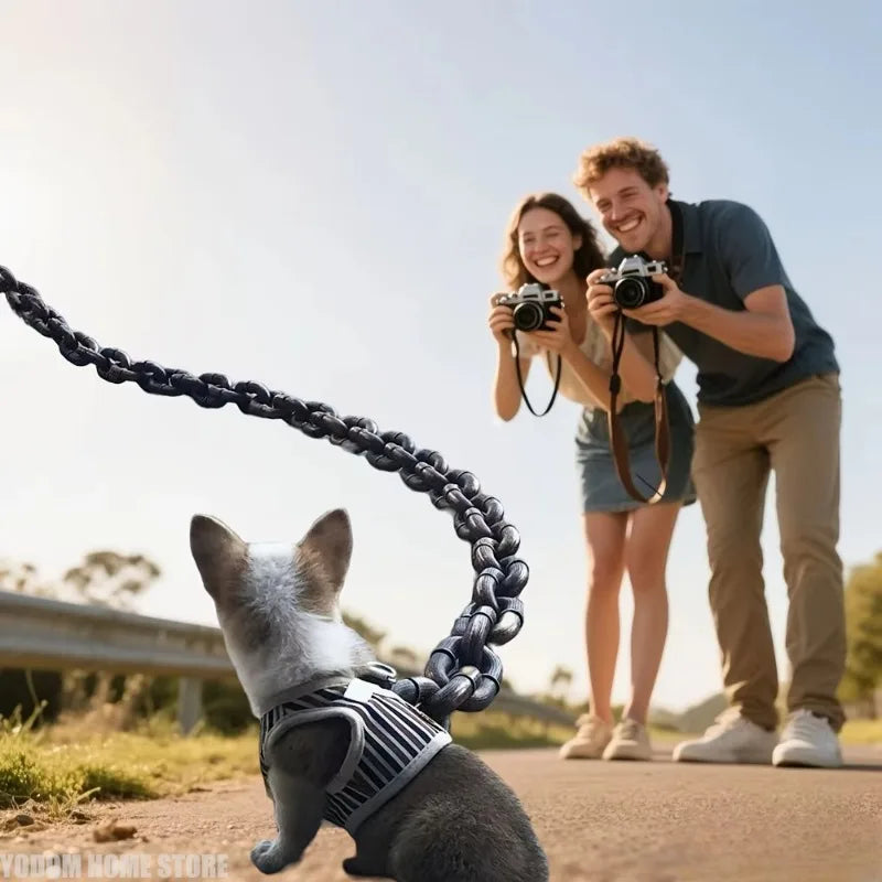 1 Piece Set 70 Inch Fun Dog Leash Prank Plastic Chain Photography Props Durable Decoration Cute Leash Pet Supplies Accessories