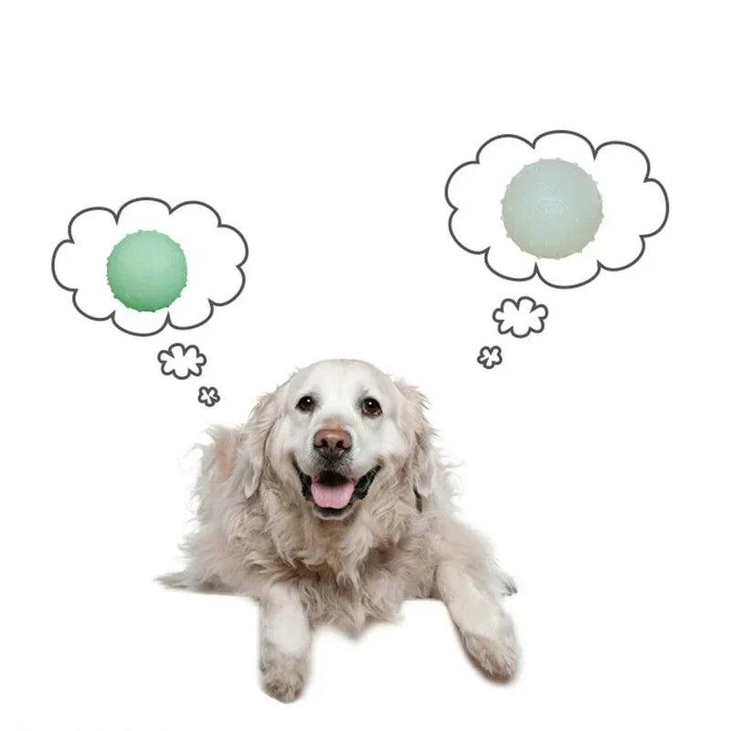 Reflective Solid Dog Toys Ball Pets Dogs Bouncing Ball Toys Pet Training Cat Toy Ball Puppy Interactive Play Toy Pet Supplies
