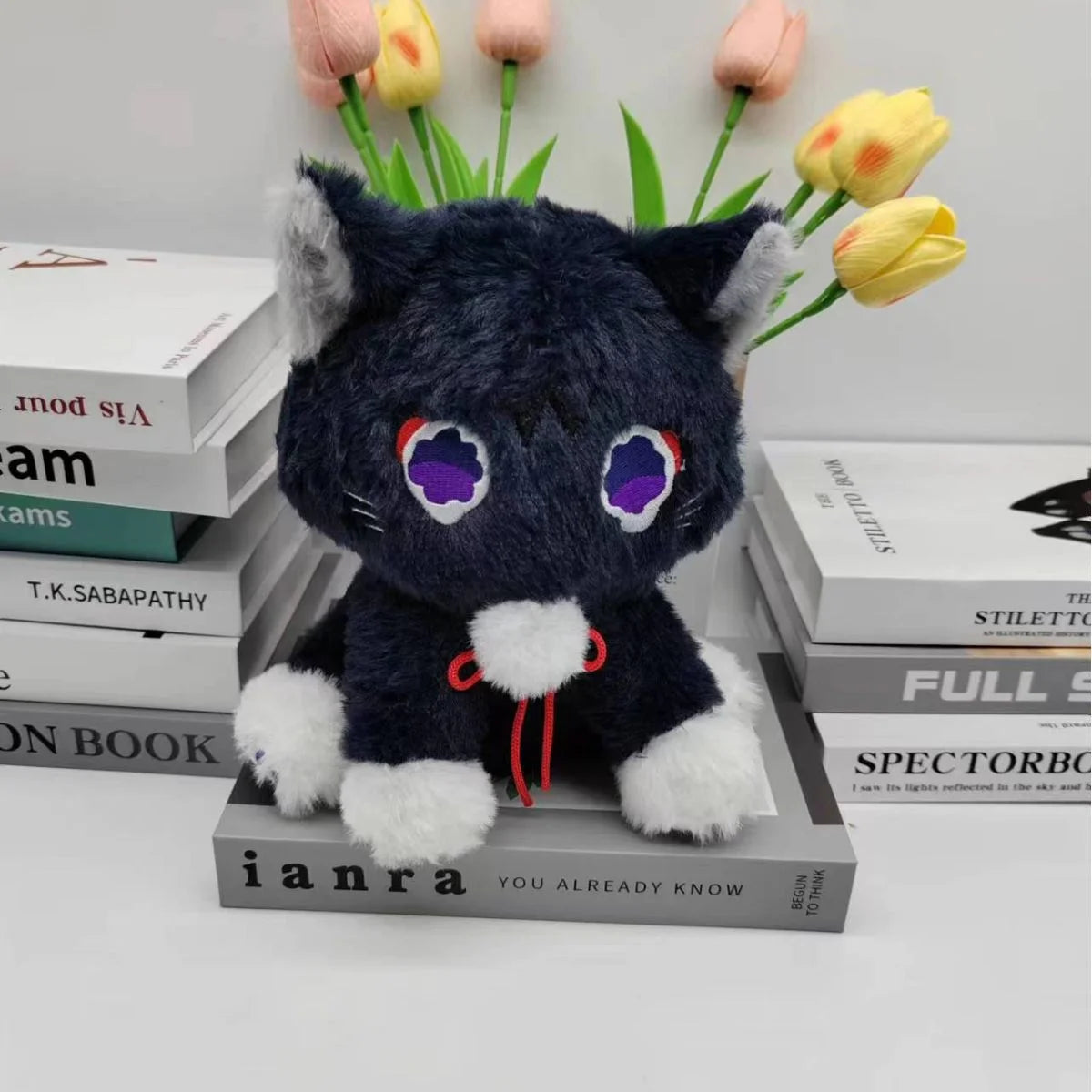 23cm Anime Scaramouche Cat Cute Plush Doll Toys Genshin Impact Wanderer Pet Cosplay Stuffed Pillow Toy Festival Gift For Fans