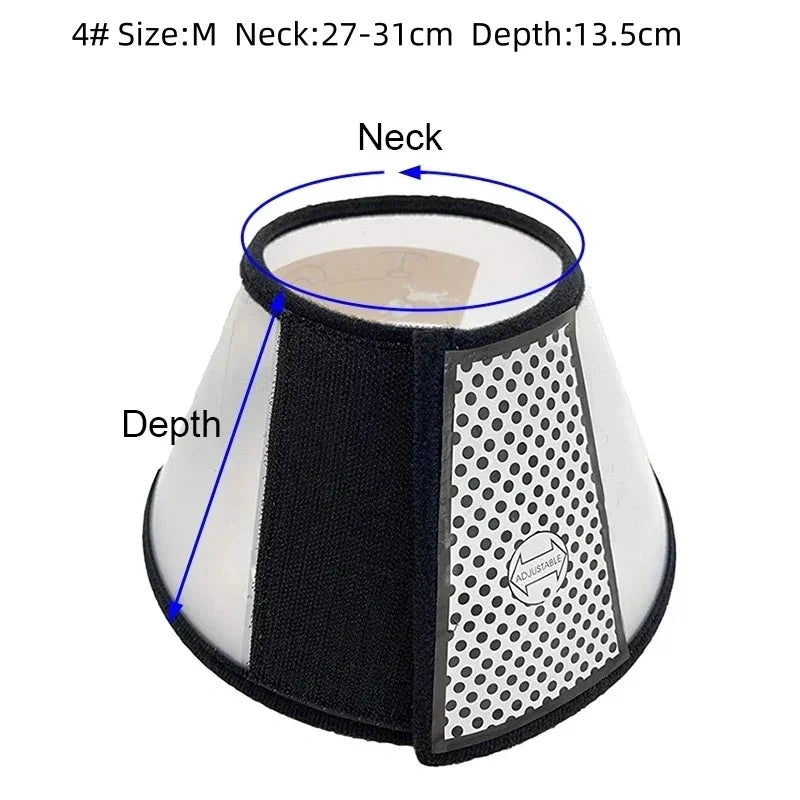 Pet Elizabeth Collar Soft Puppy Cat Anti Bite Recovery Cone Small Dog Wound Healing Neck Ring Post Surgery Protective Accessorie
