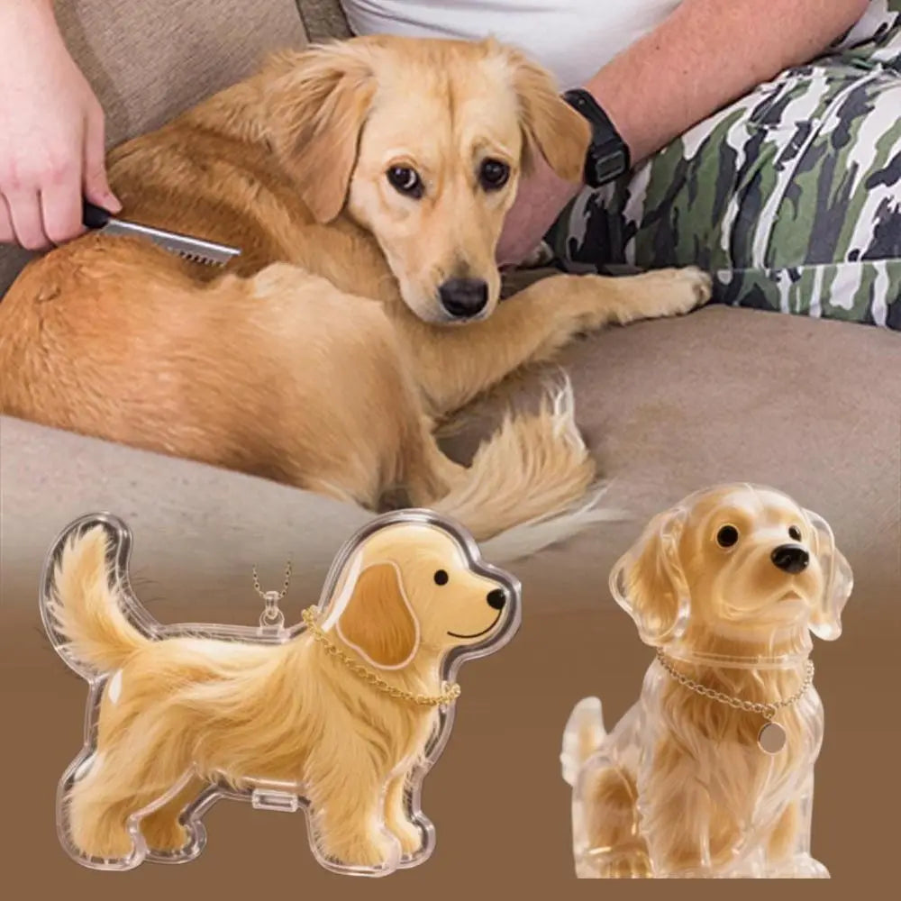 Transparent Dog Fur Storage Pendant Cute DIY Accessories Portable Souvenirs Keychain Fur Storage Capsule Pet Hair Container