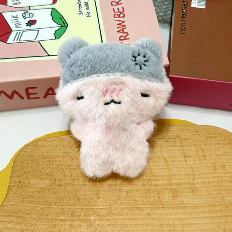 Cute Cartoon Plush Kitty Keychain Kawaii Black Cat Pink Cat Doll Backpack Decoration Pendant Bag Charm Key Ring Accessories Gift