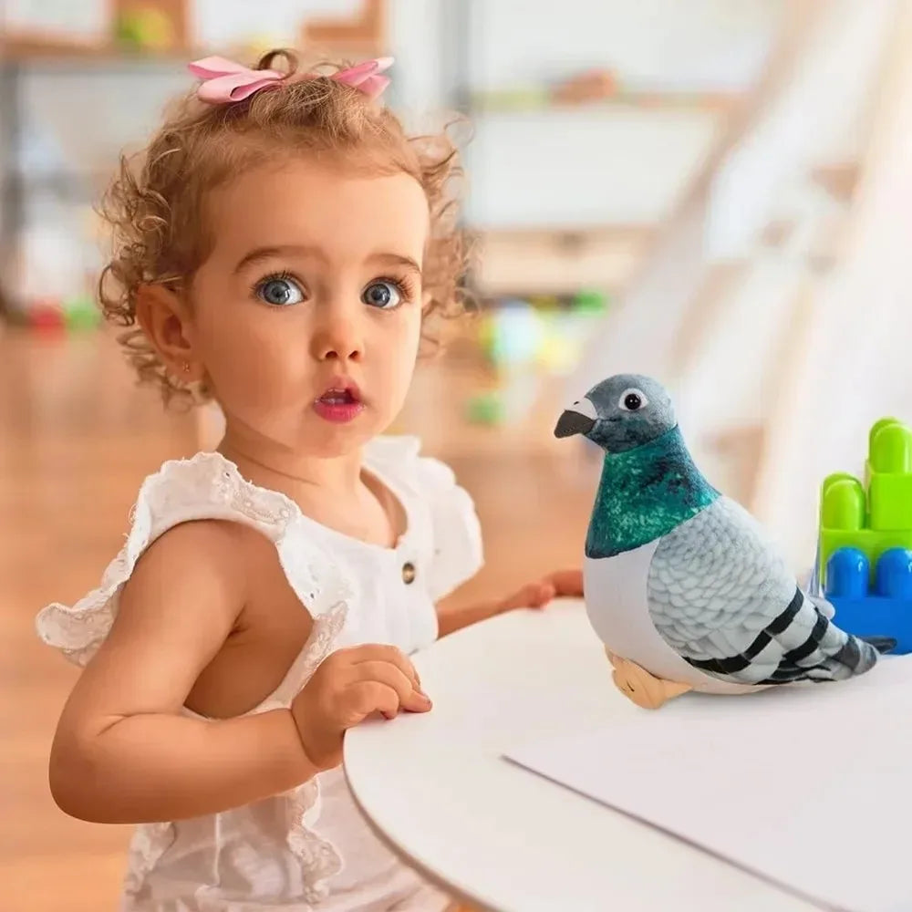 Dog Plush Chew Toy Interactive Cartoon Pigeon Shape Soft and Cute Peace Bird Animal Cute  As Gift for Kids