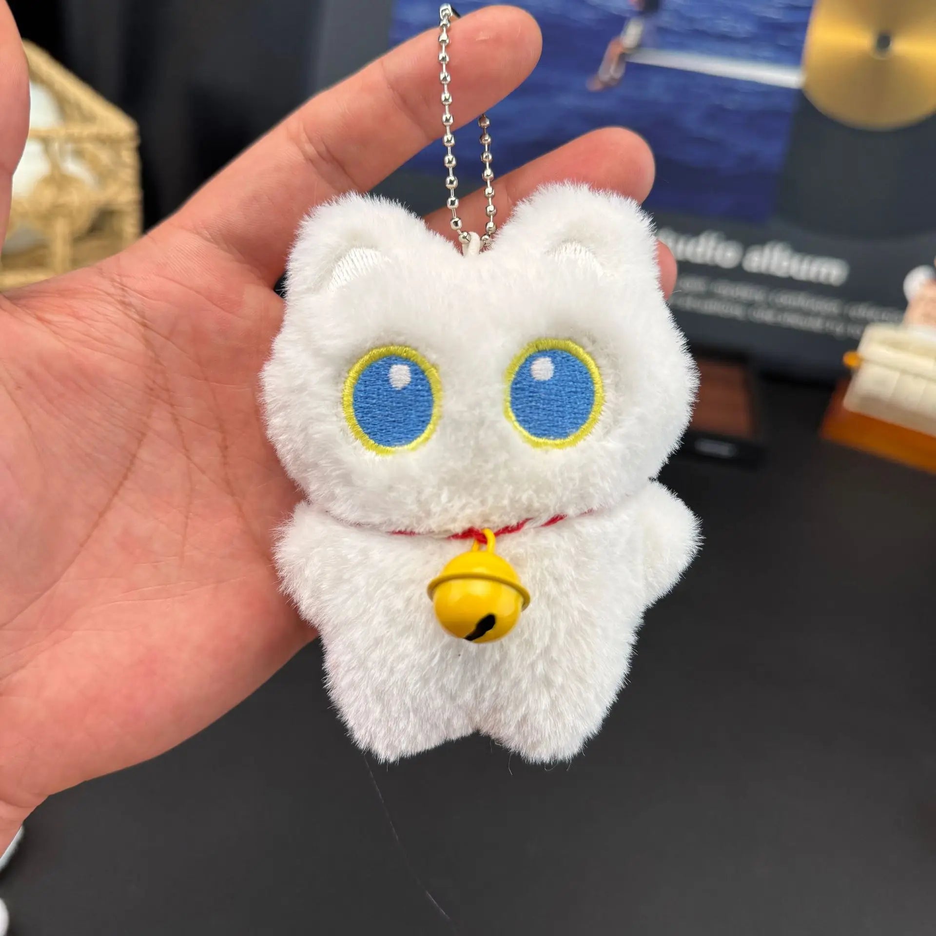 Cute Black Cat Plush Toy Keychain Cartoon Kitten Soft Stuffed Doll Pendant Car Key Backpack Bag Decoration Doll Pendant Keychain