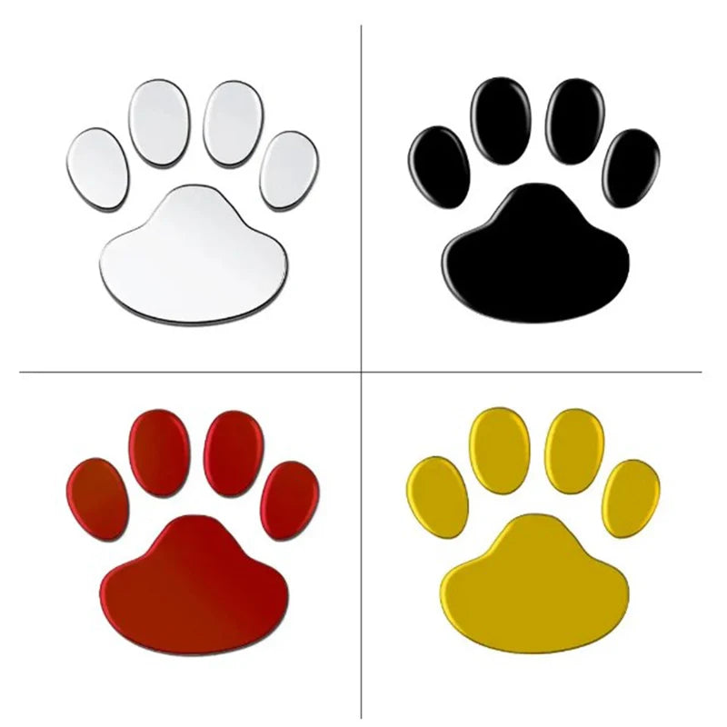 Car Stickers Creative Decals Paw 3D Animal Dog Cat Foot Prints Decal Car Motocycle Sticker Car Accessories