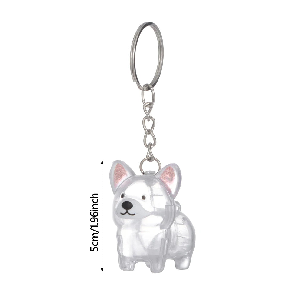 Transparent Dog Fur Storage Pendant Fur Storage Capsule Cute Portable Souvenirs Keychain DIY Accessories Dog Shape Keychain