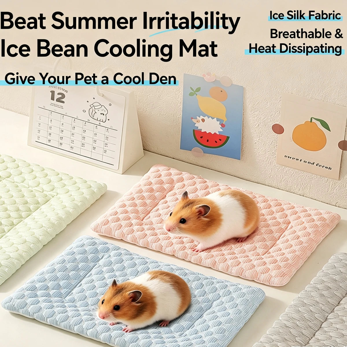 Guinea Pigs and Chinchillas Anti-slip Summer Breathable Mat Small Pets Pig Nest Hamsters Accessories Hamster Supplies Cushion