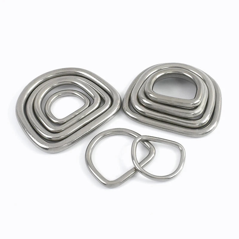 4/5/10Pcs 304 Stainless Steel D-Ring Buckles for Backpack Straps Webbing Belts Pet Dog Collars DIY Bags Hardware Accessories