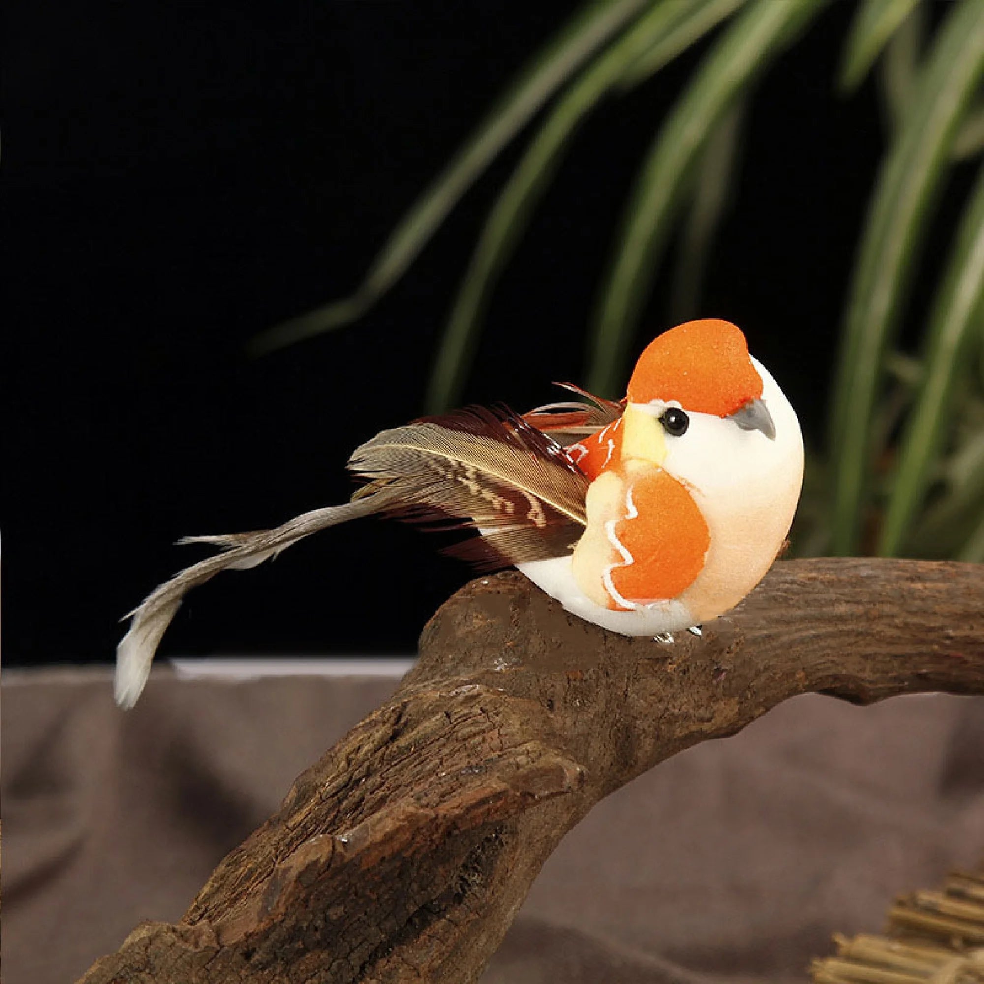 6PCS 10CM Simulation Birds Artificial Sparrow Statue Desktop Miniatures Foam Ornament For Household DIY Decoraction Children Toy