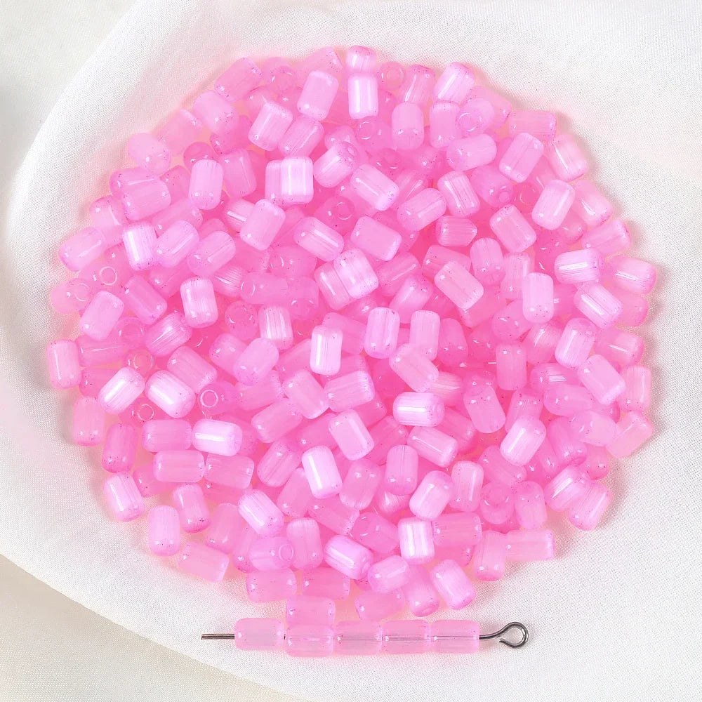 4x6mm Brushed Cat Eye Eye Brushed Jujube Bead  Glass Sewing Bead Handmade DIY Loose Bead Bracelet Necklace Accessories
