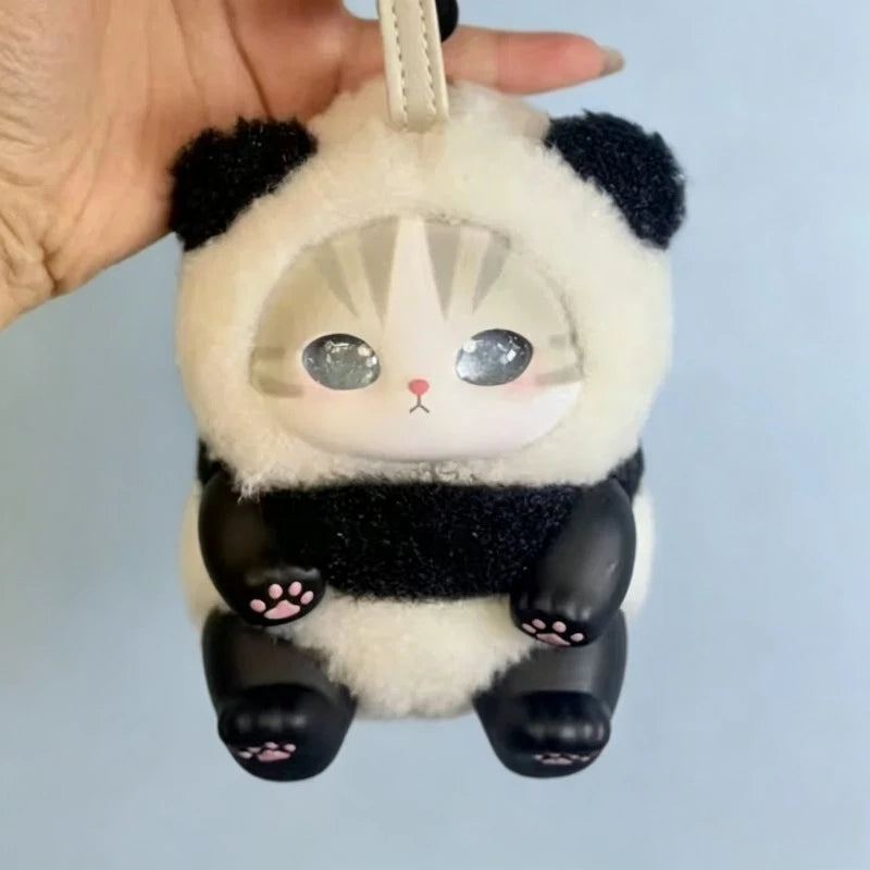 Cute Cat Doll Plush Keychain, Animal Dress Modeling, Vinyl Doll，bag Decoration Pendant,Surprise Blind Box，ideal Toy Gift Pendant