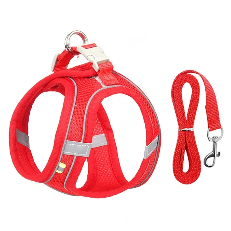 Puppy Harness Set Dog Accessories Adjustable Pet Vest Dogs French Bulldog Chihuahua Small Dog Collar Supplies Products Home