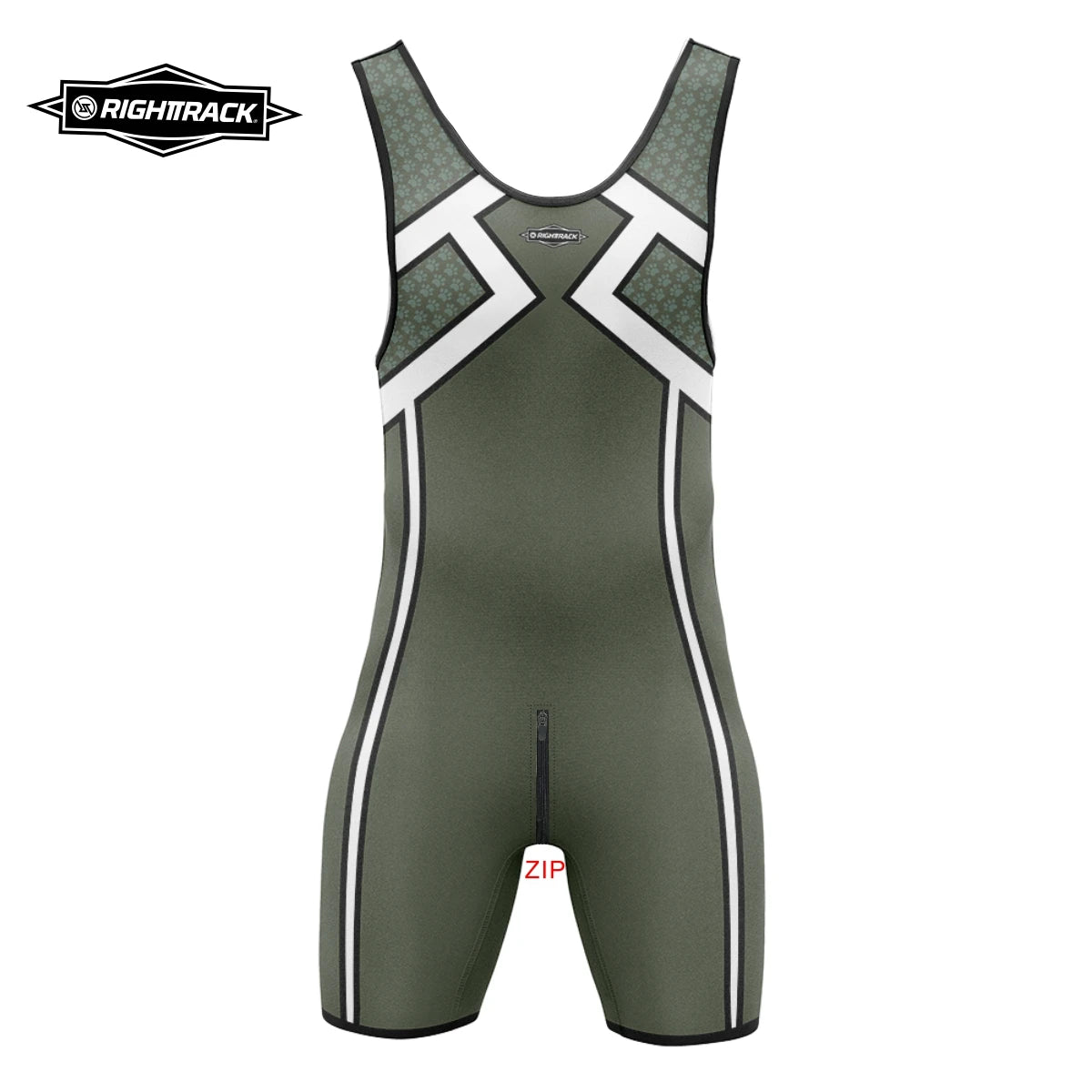 Mens Singlet Zipper Front Back Dog SexyMan Play Bodysuits Sleepwear RT One-Piece Sleeveless Undershirts Wrestling Powerlifting