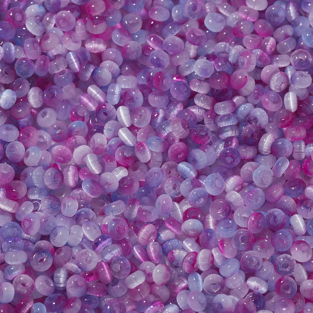100Pcs/Lot 4mm Glass Imitation Cat Eye Round Beads for Handmade Making Jewelry DIY Bracelet Necklace Accessories