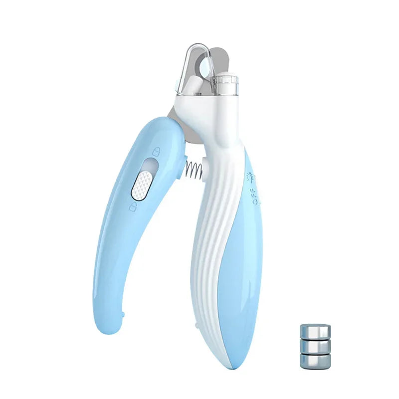 Safe Pet Nail Clippers with LED Light,Professional Claw Grooming Scissors Trimmer for Dogs Cats Rabbits,Stainless Steel Portable