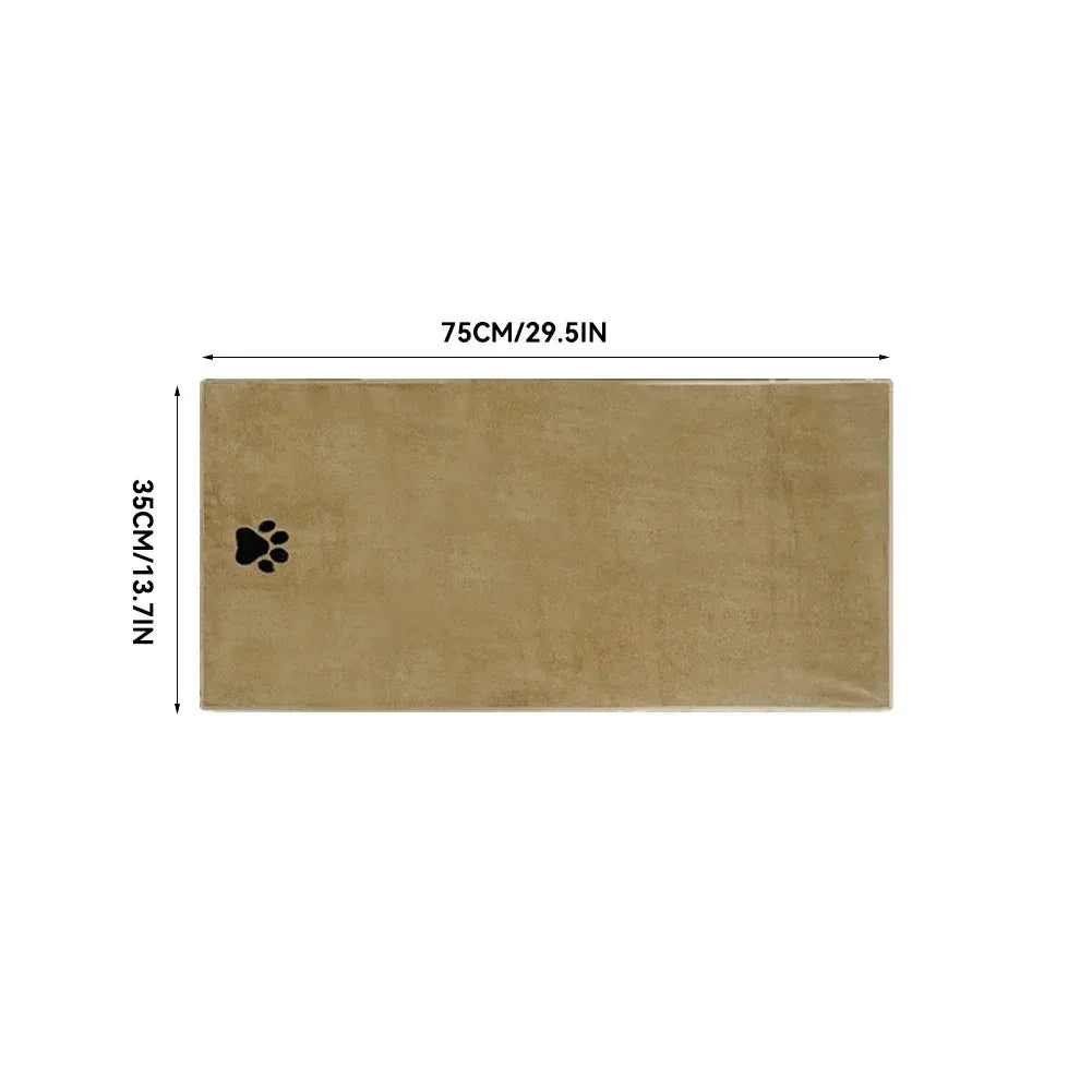 35*75cm/50*100cm Microfiber Pet Bath Towel Embroidered Super Soft Absorbent Cat for Dogs Grooming Supplies