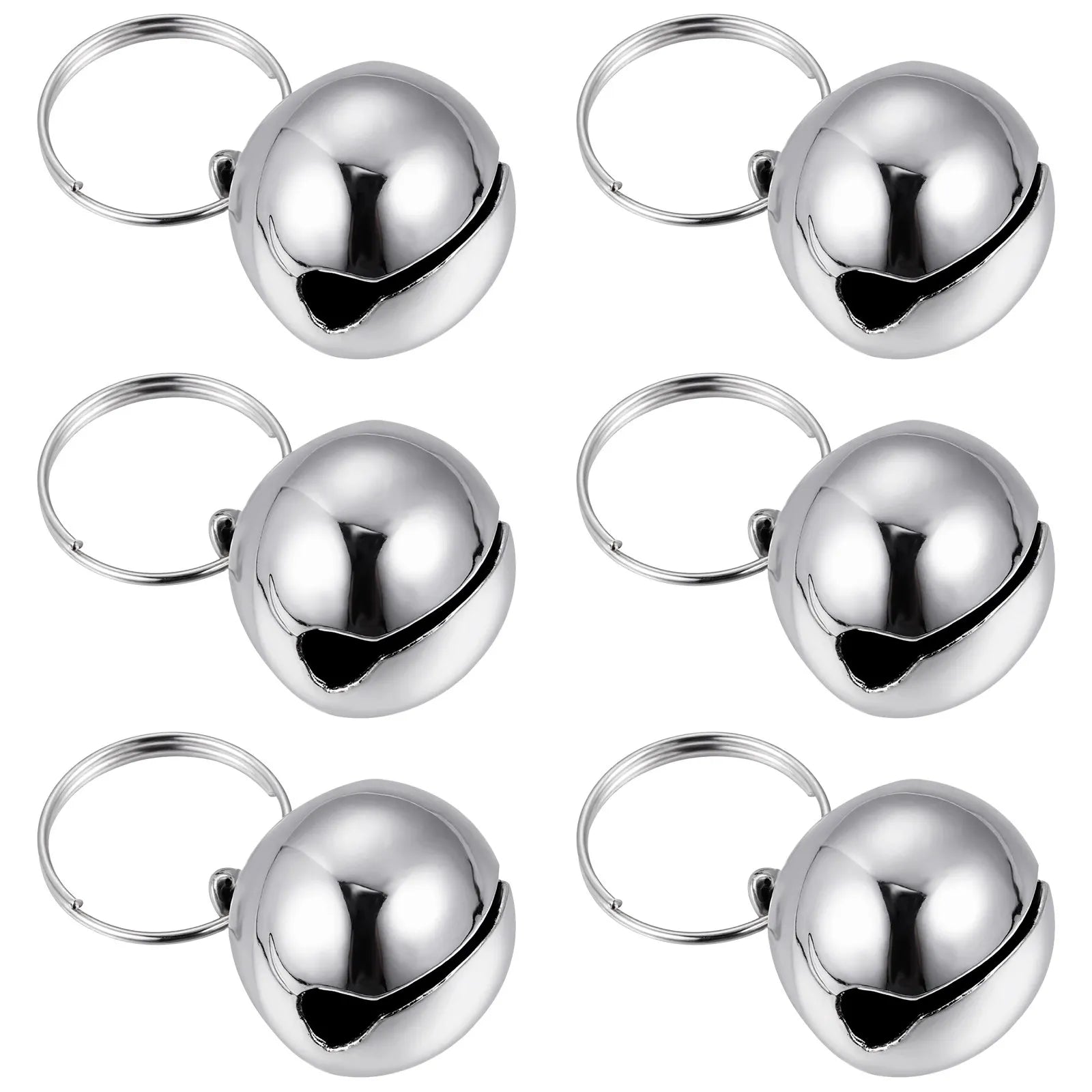 6pcs 16mm Cat Pendant Bell Copper Collar Bell Hanging Ornaments  Metal Pet Jingle Hanging Bells Dog Puppy Necklace Accessories
