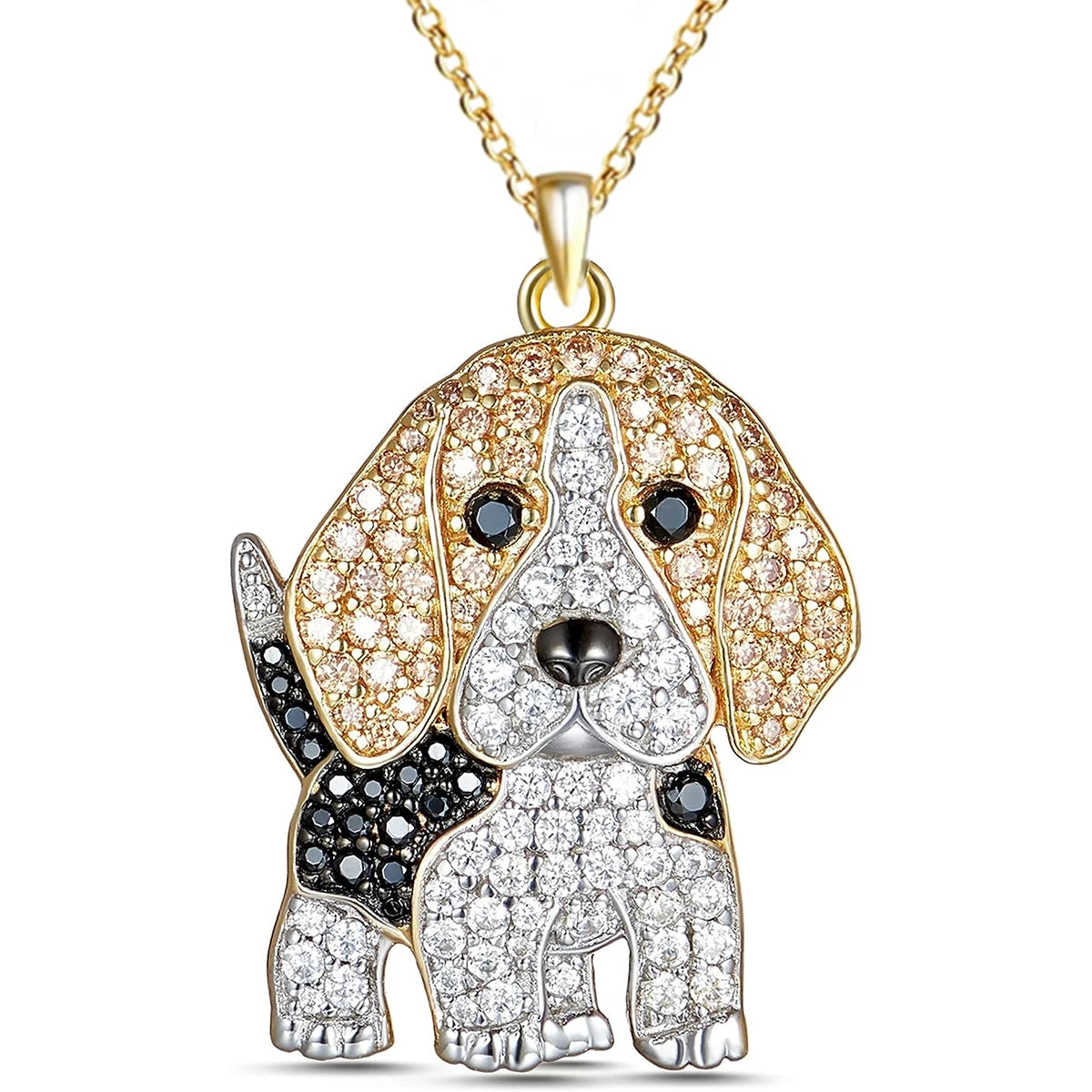 Exquisite Cute Beagle Pendant Necklace for Women Elegant Pet Puppy Jewelry Animal Accessories Memorial Gift for Dog Lovers