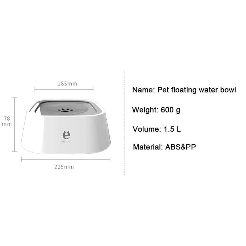 New Pet Floating Bowl Cat Dog Cleanly Drinking No Wet Mouth Anti Spill Removable Easy To Cleaning Keeps Dust Away Pet Products