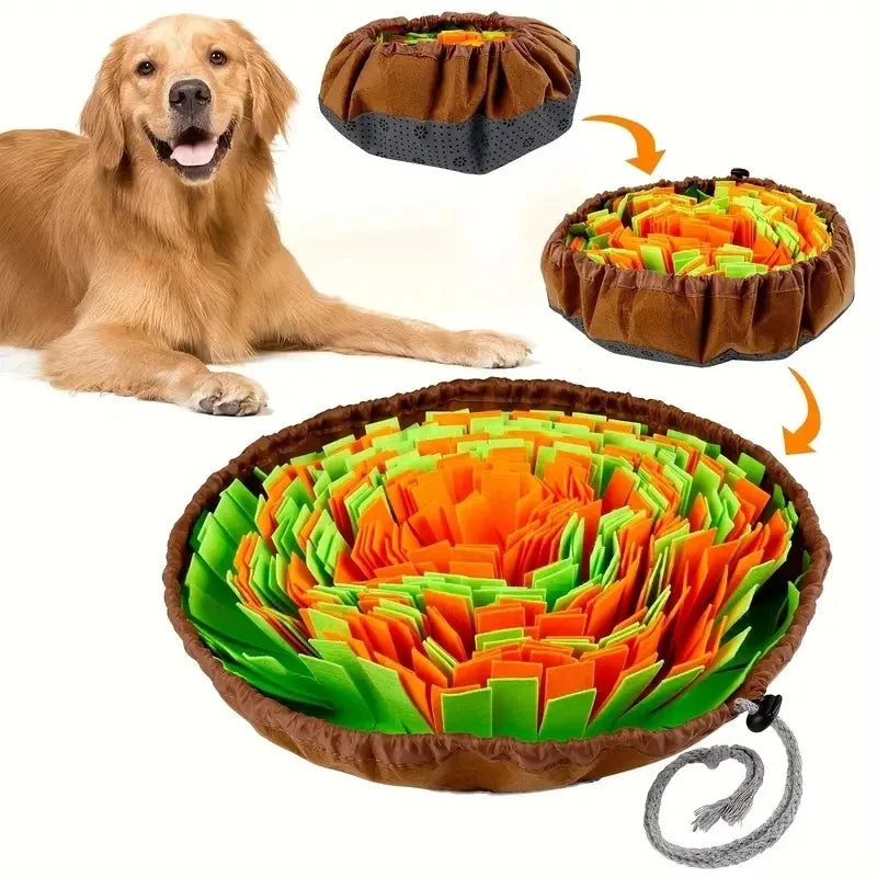 Washable Felt Pet Sniffing Pad Foldable Dog Slow Feeding Mat Toy Dog Training Snuff Mat