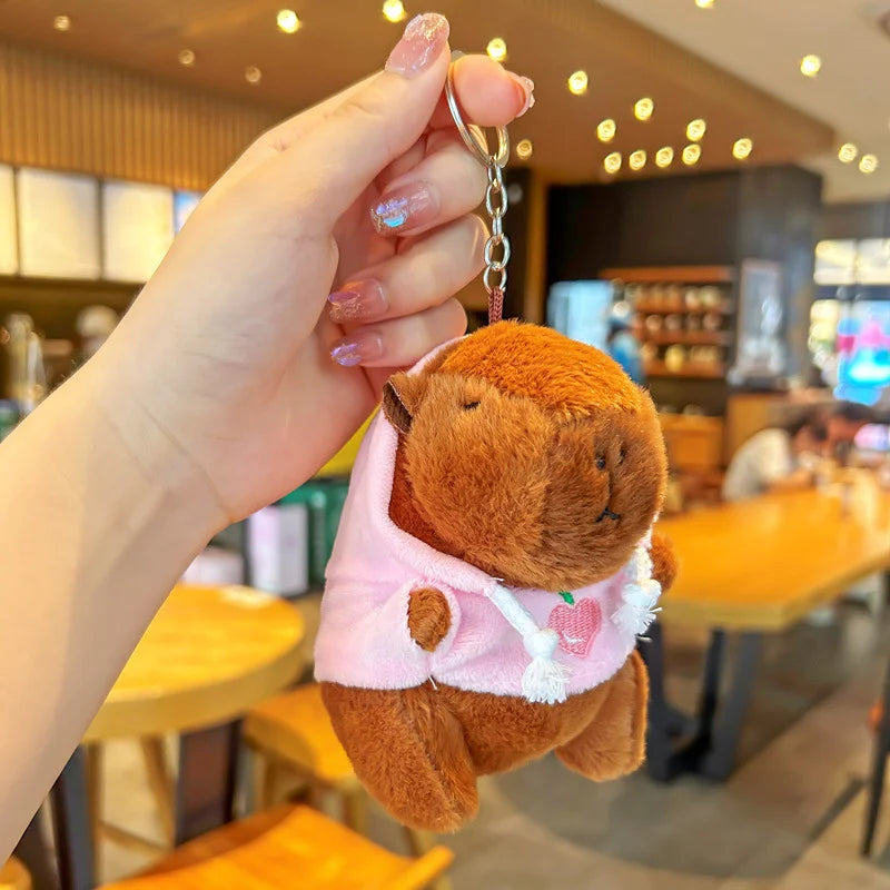 Cute Cartoon Capybara Pendant Plush Toy Doll Bag Hanging Ornaments Cute Kapila Keychain Doll Car Pendant Ornaments