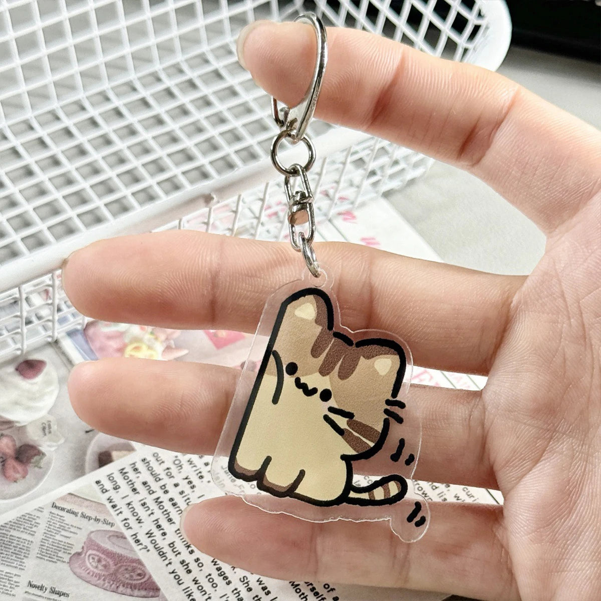 2 PCS Cute Cat Keychain Pendant, Matching Couple or Friend Gift, Cute Backpack Accessory, Friendship Token, Decorative Trinket