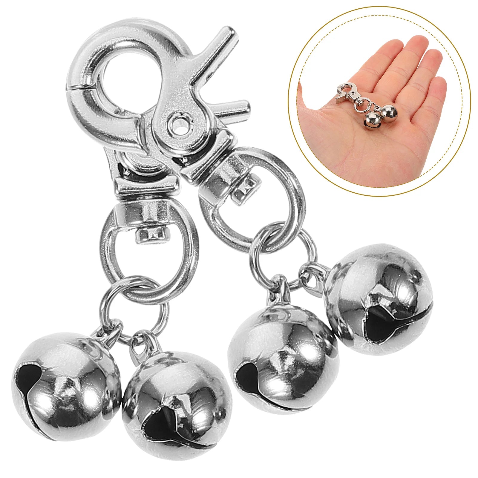 2 Pcs Pet Necklace Bell Dog Collar Accessories Cat Supplies Bells Metal Decorative Hanging Crafted Diy Puppy Locket Pet Products