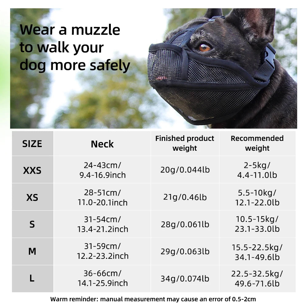 Short-Snouted Dog Muzzle Bulldogs Breathable Anti-Biting Walking Drinkable Short-Mouthed Dog Snout Cover Pet Products Shar Pei